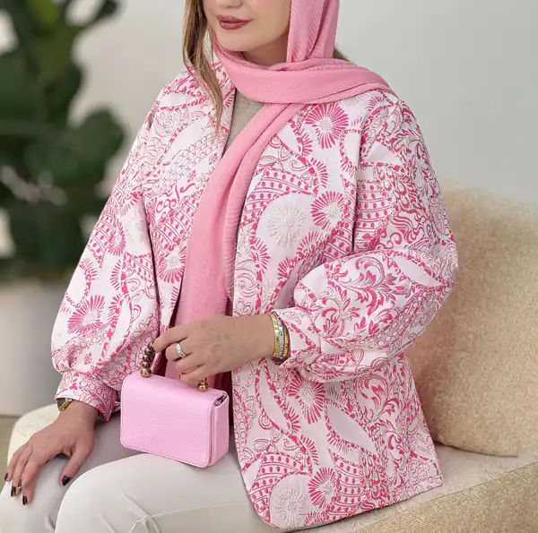 مدل مانتو شیک با پارچه ژاکارد