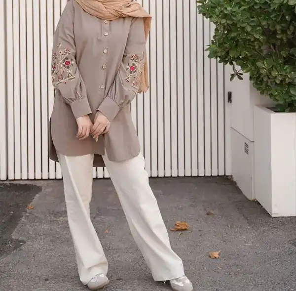 مدل مانتو گلدوزی شده زنانه