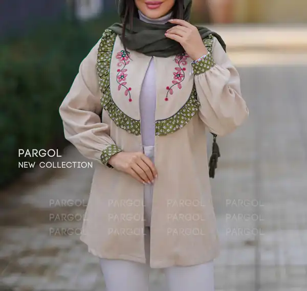 مدل مانتو گلدوزی شده زنانه