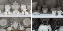 چیدمان لیوان در کابینت برای جهیزیه + چیدمان فنجان نعلبکی