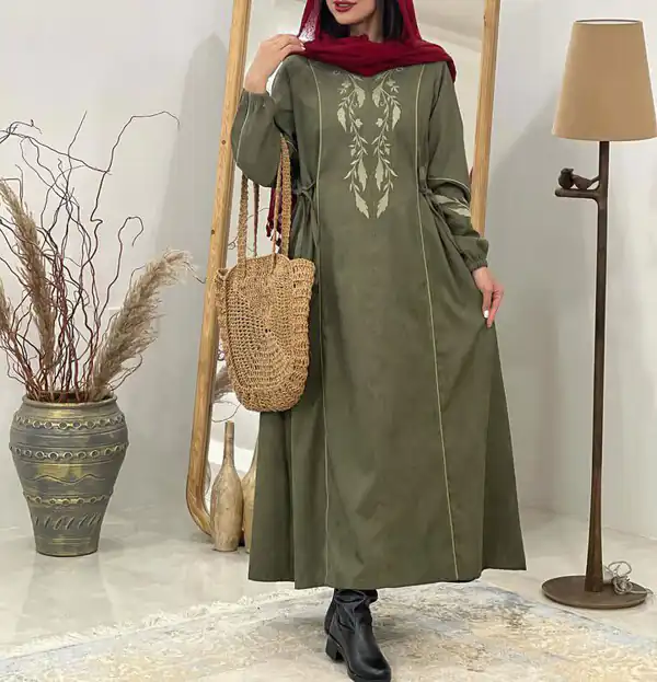 مدل مانتو جلوبسته با طرح سنتی