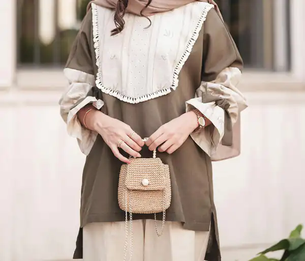 مدل مانتو جلوبسته با طرح سنتی