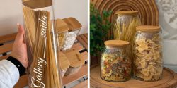 بانکه مدل استوانه ای ساده برای جای ادویه و حبوبات مختلف
