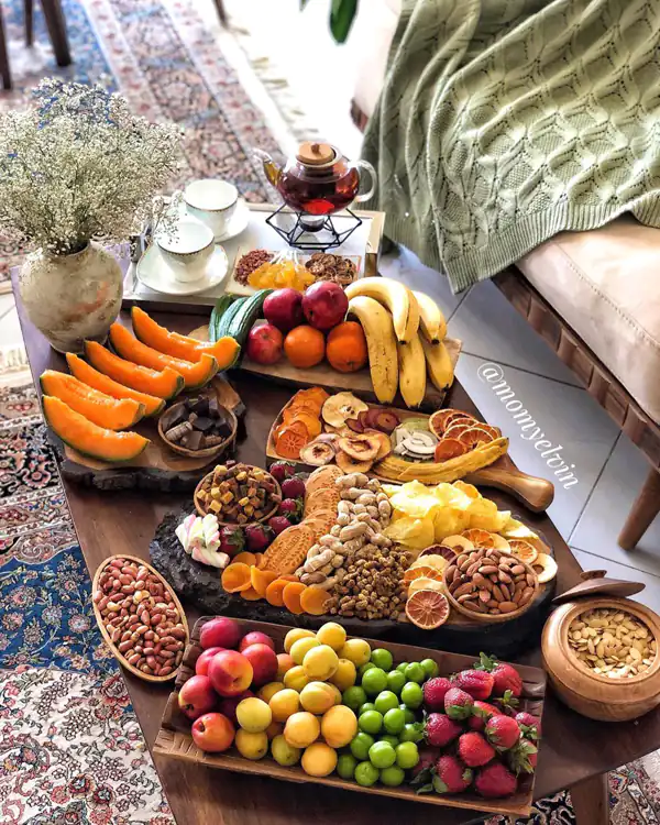 میوه آرایی با میوه های تابستانی