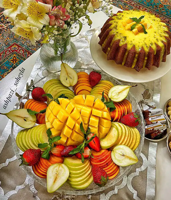 میوه آرایی با میوه های تابستانی