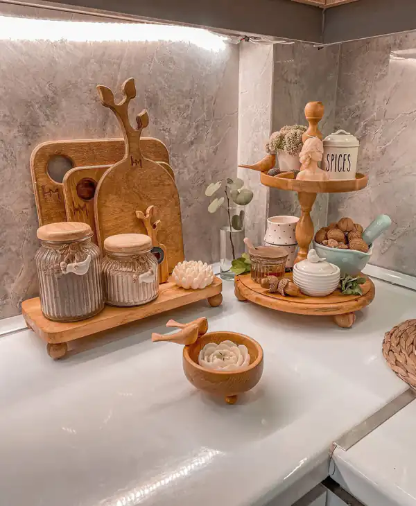 مدل چیدمان روی کابینت
