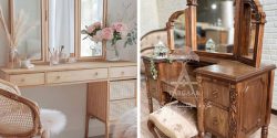 مدل میز آرایش چوبی ساده برای خانه تازه عروس