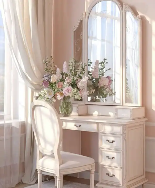 مدل میز آرایش چوبی ساده