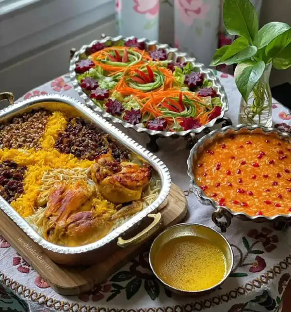 مدل تزیین غذا و سفره