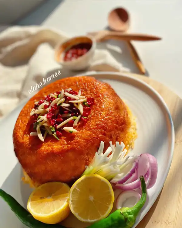 تزیین ته چین گرد