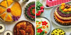 عکس میز شام ایرانی با چیدمان و دیزاین های شیک