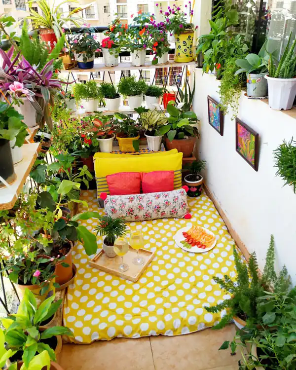 ایده چیدمان تراس کوچک