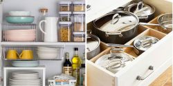 جدیدترین چیدمان داخل کابینت آشپزخانه برای ایده برداری