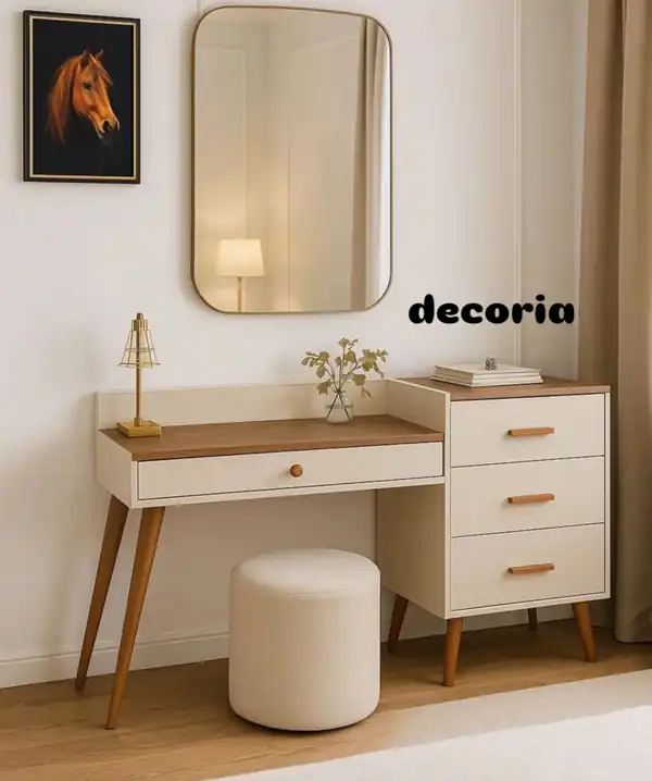 مدل میز آرایش چوبی سفید