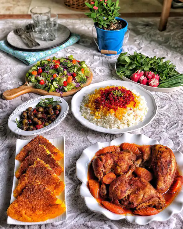 مدل تزیین سفره غذا
