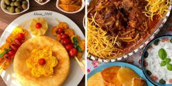 سفره آرایی ایرانی جدید برای تزیین مرغ و خورشت های مختلف