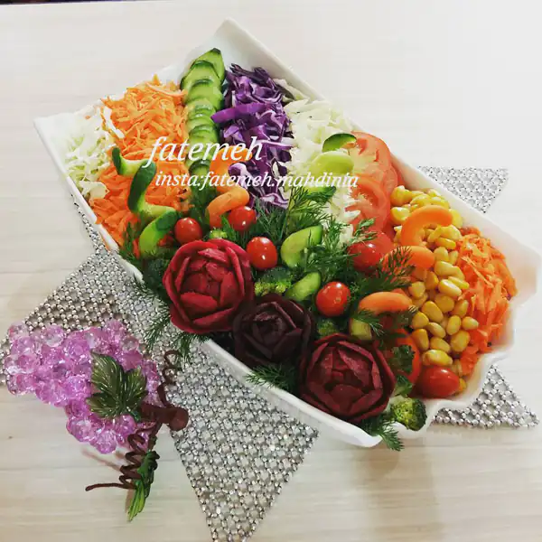 آموزش سفره آرایی سالاد