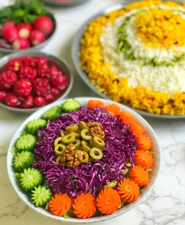 آموزش سفره آرایی سالاد