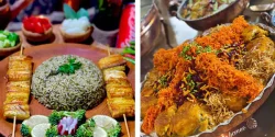 عکس تزیین غذا مجلسی با زیباترین ایده های سفره آرایی
