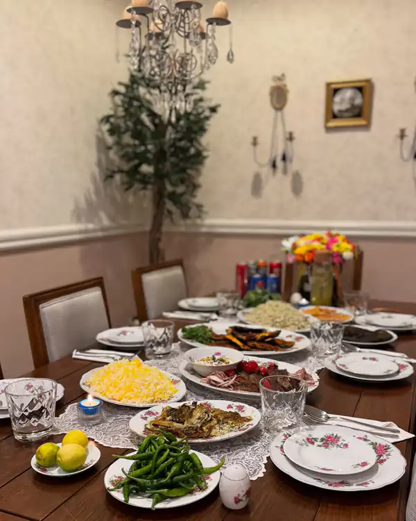 چیدن میز شام