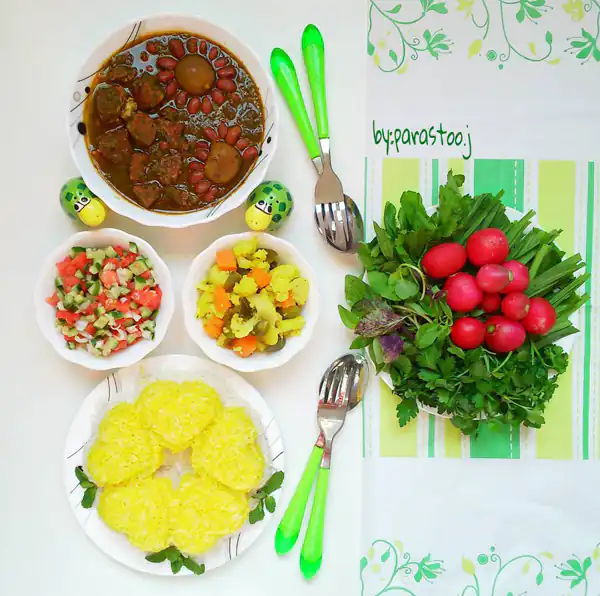 چیدن میز شام
