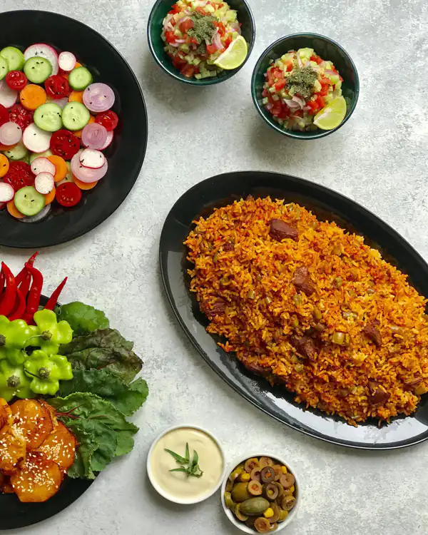 میز غذا شام