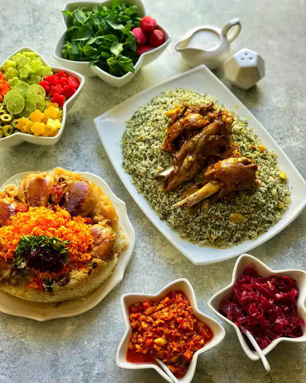 میز غذا شام