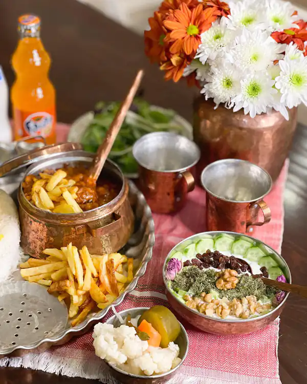 میز غذا شام