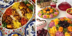 میز غذای شام ایرانی با ایده های چیدمان و تزیین شیک