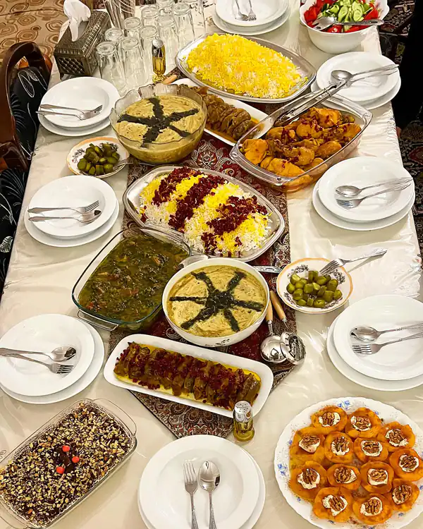 میز غذای شام