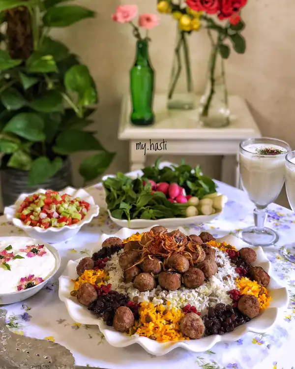میز غذای شام