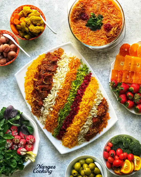 میز غذای شام