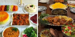 میز پذیرایی شام مهمان با چیدمان های ساده و زیبا