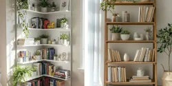 مدل کتابخانه برای اتاق خواب با طرح های ساده و ایستاده