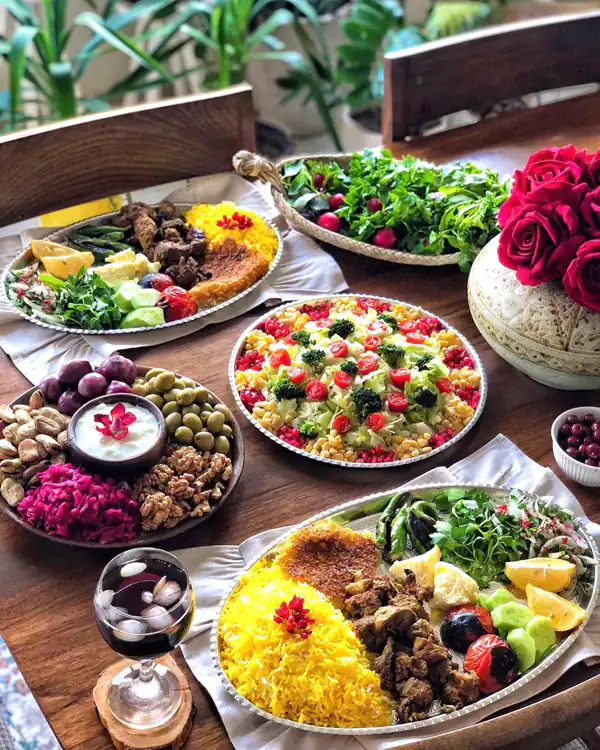 عکس میز شام لاکچری