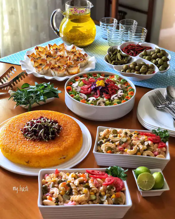 عکس میز شام لاکچری