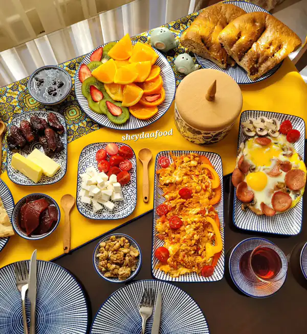 عکس میز صبحانه