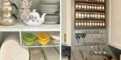چیدمان کابینت آشپزخانه کوچک ایرانی و اروپایی به شکل منظم