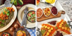 میز پذیرایی شام ساده با ایده های سفره آرایی شیک