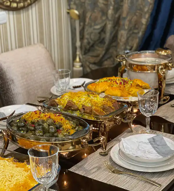 میز پذیرایی شام ساده