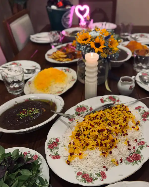 میز پذیرایی شام ساده