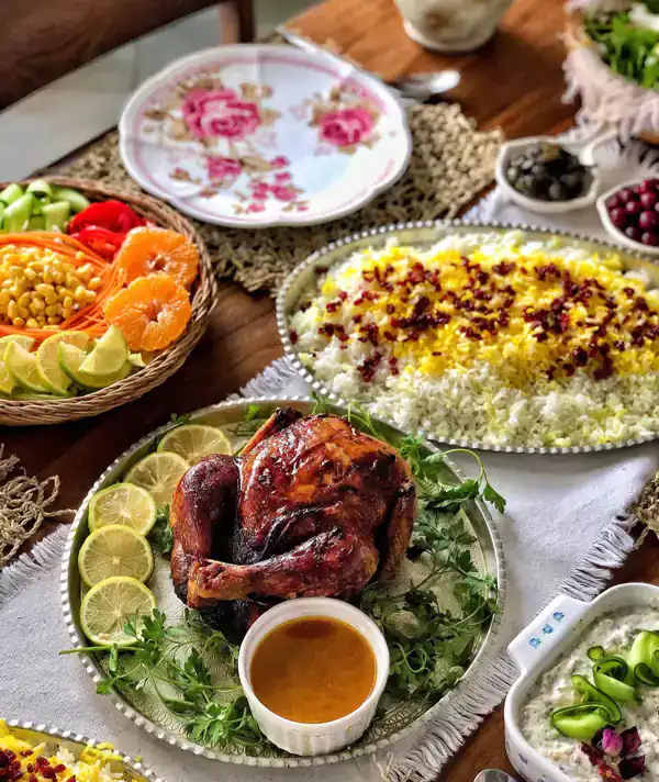 میز پذیرایی شام ساده