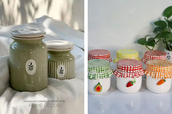 جا حبوباتی جدید دیجی کالا جای حبوبات عروس جا حبوباتی جدید شیک بانکه حبوبات شیشه ای جا ادویه ای شیک و ارزان دیجی کالا بانکه شیشه ای ایرانی