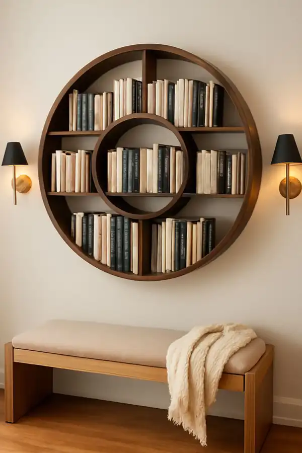 مدل کتابخانه برای پذیرایی