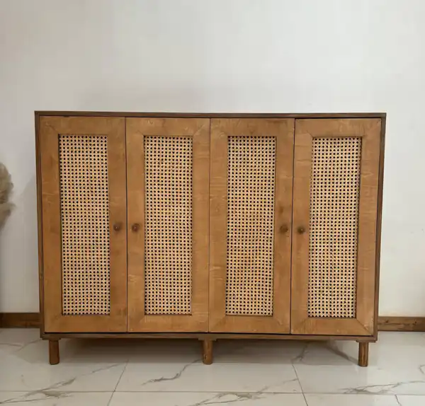 مدل کنسول چوبی حصیری
