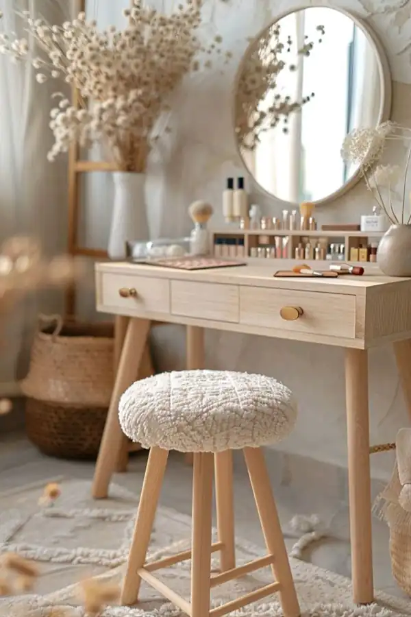 مدل میز آرایش چوبی کوچک