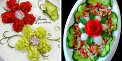 تزیین سالاد شیرازی مهمانی برای سفره ای خوش رنگ و دلبرانه