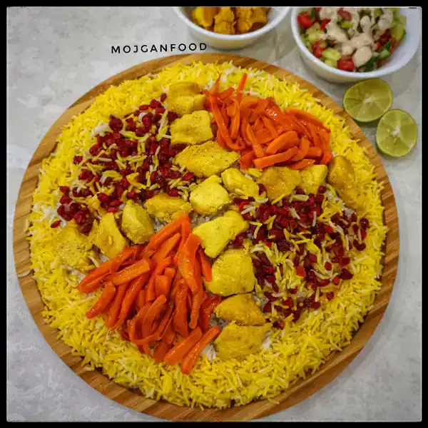 تزیین زرشک پلو با هویج