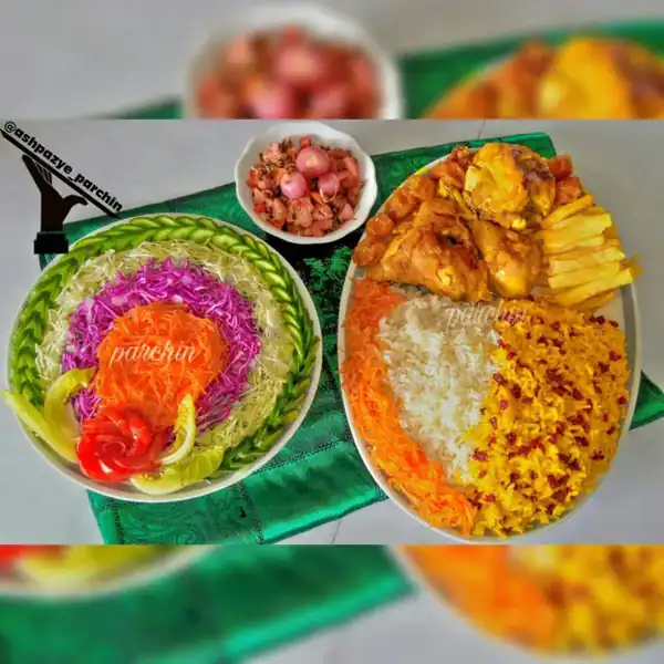 تزیین زرشک پلو با هویج