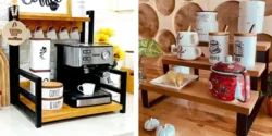 استند آشپزخانه چوب و فلز با طرح های جدید برای روی کابینت